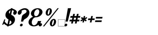 Belerant Italic Font OTHER CHARS