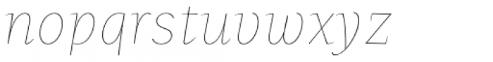 Beletria Large Thin Italic Font LOWERCASE
