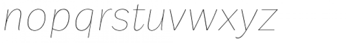 Beletrio Thin Italic Font LOWERCASE