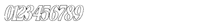 Belgino Obelique Outline Font OTHER CHARS