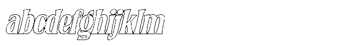Belgino Obelique Outline FONT