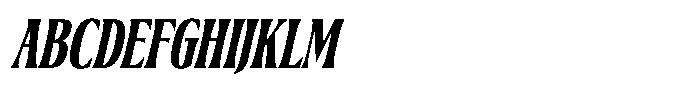Belgino Obelique Font UPPERCASE