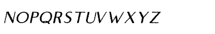 Belgium Rough Italic Font LOWERCASE