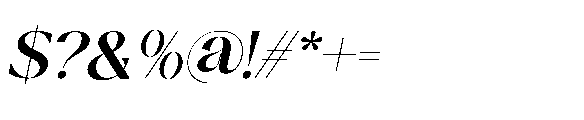 Beli Oblique Font OTHER CHARS