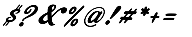 Belia Smile Slant Font OTHER CHARS