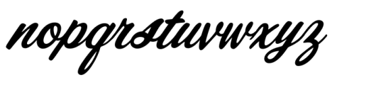 Belia Smile Slant Font LOWERCASE