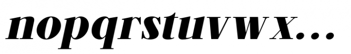 Beliber Black Oblique Font LOWERCASE