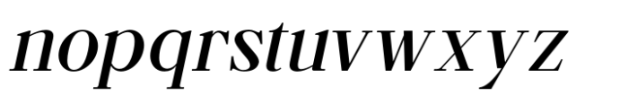 Beliber Medium Oblique Font LOWERCASE