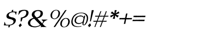Belinzie Rough Italic Font OTHER CHARS