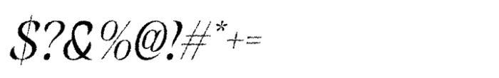 Belisda Rough Italic Font OTHER CHARS
