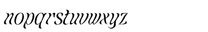 Belisda Rough Italic Font LOWERCASE