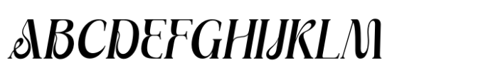 Bellavie Italic Font UPPERCASE