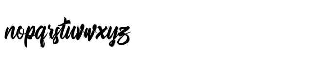 Bellsmore Brush Regular Font LOWERCASE