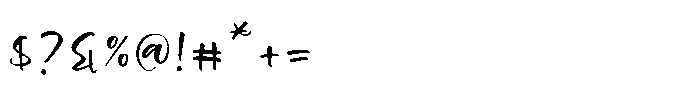 Bellsshake Regular Font OTHER CHARS