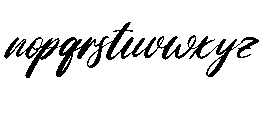 Bellustro Clean Italic Font LOWERCASE