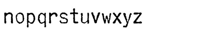 Belluto Typewriter Font LOWERCASE