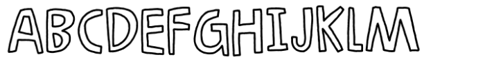 Belly Powder Outline Font UPPERCASE