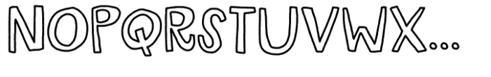 Belly Powder Outline Font UPPERCASE