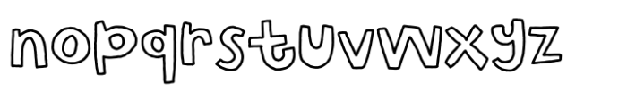 Belly Powder Outline Font LOWERCASE