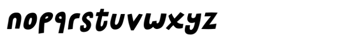 Belly Snack Italic Font LOWERCASE