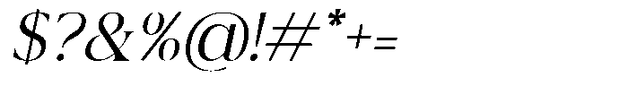 Bellyna Tuberos Italic Font OTHER CHARS