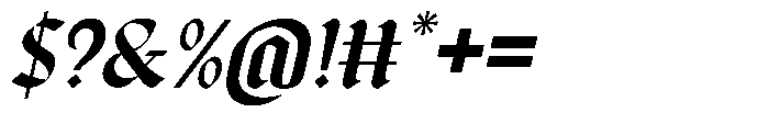 Beltino Slant Font OTHER CHARS
