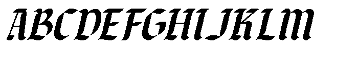 Beltino Slant Font UPPERCASE