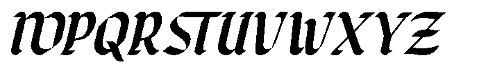 Beltino Slant Font UPPERCASE