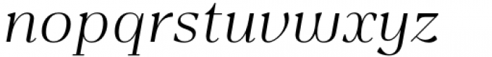 Belynos Light Italic Font LOWERCASE