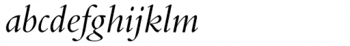 Bembo Italic Font LOWERCASE