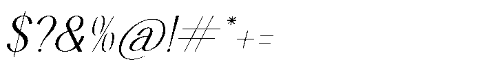 Bemgola Italic Font OTHER CHARS
