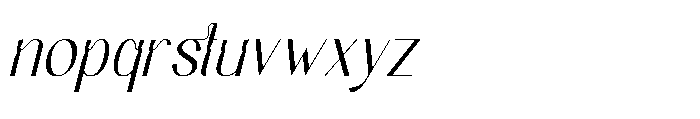 Bemgola Italic Font LOWERCASE