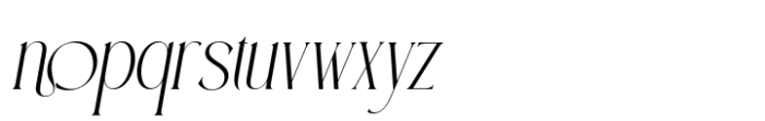 Bemine Oblique Font LOWERCASE