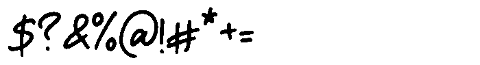 Bencord Regular Font OTHER CHARS