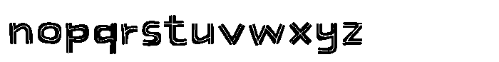 Bend Your Brain Inline Font LOWERCASE