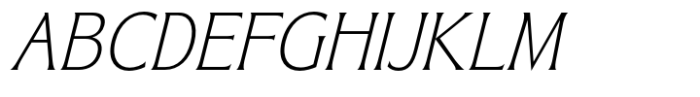 Bendara Extra Light Italic Font UPPERCASE