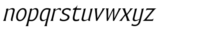 Bendara Light Italic Font LOWERCASE