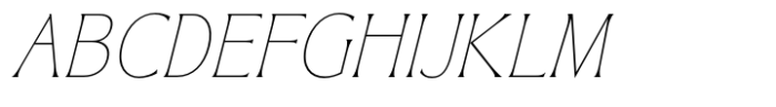 Bendara Thin Italic Font UPPERCASE
