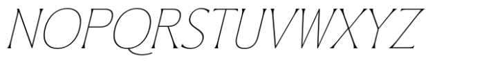 Bendara Thin Italic Font UPPERCASE