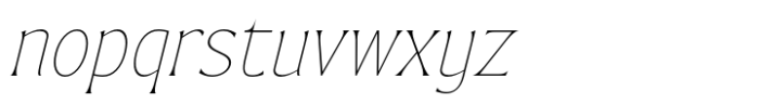 Bendara Thin Italic Font LOWERCASE