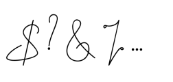 Bendungan Signature Font OTHER CHARS