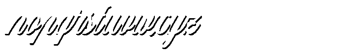 Benford Layered Font LOWERCASE
