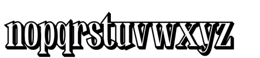 Benida Extrude Right Font LOWERCASE