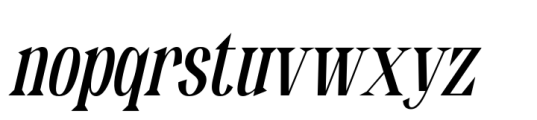 Benida Italic Font LOWERCASE