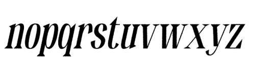 Benida Rough Italic Font LOWERCASE