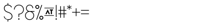 Benn Beckman Thin Font OTHER CHARS