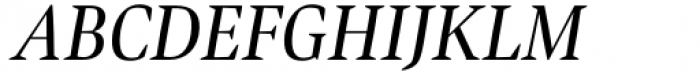 Bennet Display Condensed Regular Italic Font UPPERCASE