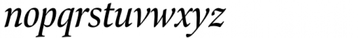 Bennet Display Condensed Regular Italic Font LOWERCASE