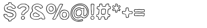Benniter Outline Font OTHER CHARS