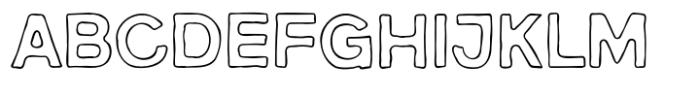 Benniter Outline Font UPPERCASE